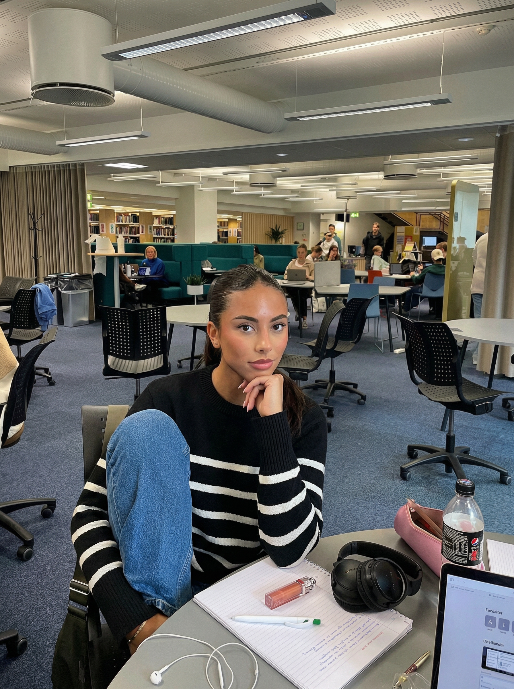 Student studying at Penkka University campus in Finland